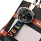 Elegant Designer Handbags for Women | PU Leather Crossbody Messenger Bag with Hairball (Girls Shoulder Bag, Top-Handle Tote)