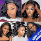 Glueless Body Wave Short Bob Wig | 13x4 Transparent Lace Front Brazilian Human Hair (Pre-Plucked, Ready-to-Wear)