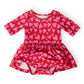 Hearts & Hugs 3/4 Sleeve Twirl Bodysuit