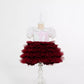 Helena White & Burgundy Party Dress