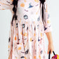 Hey Boo 3/4 Sleeve Pocket Twirl Dress
