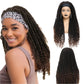 Long 22" Goddess Locs Headband Wig | Curly Ends | Soft Faux Locs | Synthetic Braids | For Women