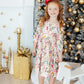 Holly Jolly Christmas 3/4 Sleeve Pocket Twirl Dress