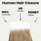 Honey Blonde Body Wave 5x5 HD Lace Human Hair Closure