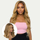Honey Blonde Ombre Wavy 5x5 HD Lace 100% Human Hair Closure Wig