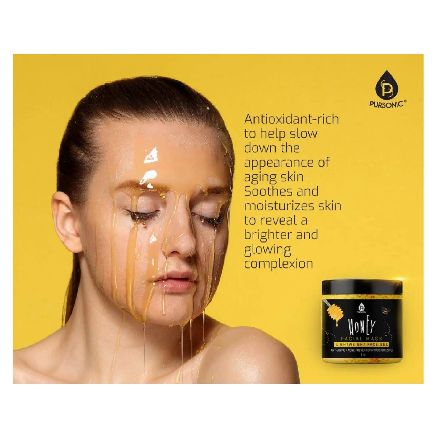Honey Facial Mask 8 Oz by Pursonic