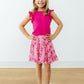 Hot Pink S/S Ruffle Tee