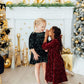 Hunter Green Velvet Sequin Dress