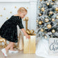 Hunter Green Velvet Sequin Dress