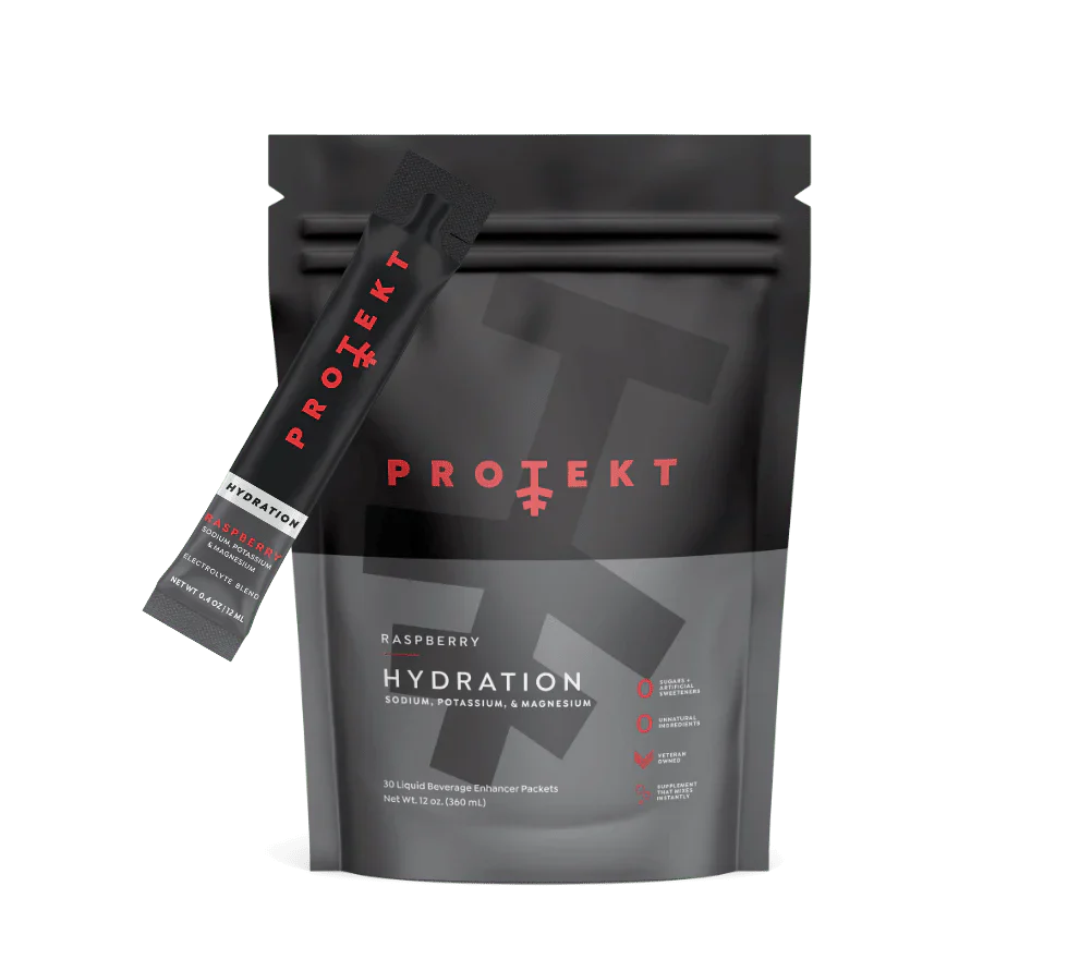Protkt - Liquid Hydration Packet, Raspberry, 6.4 Fl Oz (10-Pack)