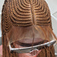 Cornrow Braid Wig - 13x4 Lace Frontal Auburn - Phyllis
