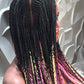 Cornrow Braid Wig - (13x4 Lace Frontal Multi color) - Wanita