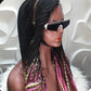 Cornrow Braid Wig - (13x4 Lace Frontal Multi color) - Wanita
