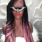 Cornrow Braid Wig - (13x4 Lace Frontal Multi color) - Wanita