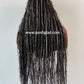 Bohemian Knotless Braid Wig, HD Full Lace, Waist Length, Mixed Colors, Full Density - PARIS
