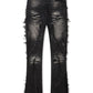 Frost Originals Distressed Rhinestone Stacked Jeans - Black Wash