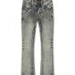 Valabasas Fax Stacked Jeans - Light Blue Washed
