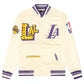 Pro Standard LA Lakers Rib Satin Jacket - Eggshell