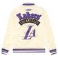 Pro Standard LA Lakers Rib Satin Jacket - Eggshell