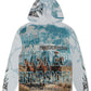 Majestik Mens Invasion Tapestry Hoodie - Blue