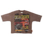 First Row Countdown Cropped Tee - Caffe