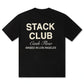 Stack Club Cash Flow Heavyweight Tee - Black/Cream