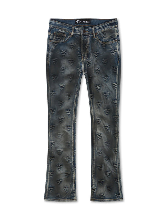 Valabasas Tagged Stacked Denim - Dirty Blue