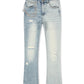 Melee Hannibal Stacked Jean - Split Blue Wash