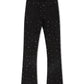Rebel Denim Diamond Stacked Sweatpants - Ash Black