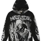 Majestik Mens Bone Squad Tapestry Hoodie - Black