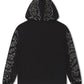 Revenge Tribal Skull Studded Zip-Up - Black/Silver