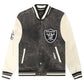 Pro Standard Raiders Rebel Athletics Jacket - Charcoal/Cream