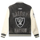 Pro Standard Raiders Rebel Athletics Jacket - Charcoal/Cream