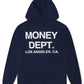 Money Dept. Print Hoodie - Navy/White