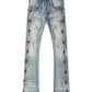 Frost Originals All Over Rhinestone Stacked Jean - Light Wash