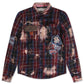 Smugglers Moon Button Up Woven Top - Bleached Plaid