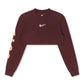 Nike Womens Oversized Long Sleeve - Burgundy Crush