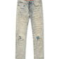 Makobi Distressed Straight Leg Jeans – Dirt Wash