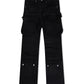 First Row Relaxed Fit Utility Cargo Pants - Black