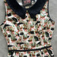 Cats & Plants Collared Dress - Plus Sizes only
