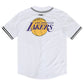 Pro Standard LA Lakers Script Tail Mesh Button Down Shirt - White/Black