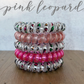Large Lauren Lane Hair Coil Set in Pink Leopard