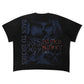 Paper Money Rags to Riches Rhinestone Cropped Tee - Black
