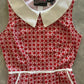 Strawberry Gingham Collared Dress