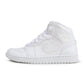 Air Jordan Mens 1 Mid - Triple White