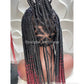 SHADE KNOTLESS BURGUNDY OMBRE. (LACE TYPE: FULL LACE)