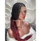 SHADE KNOTLESS BURGUNDY OMBRE. (LACE TYPE: FULL LACE)