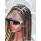 Shade Knotless Braid Wig - Multi Colors Swiss Full Lace