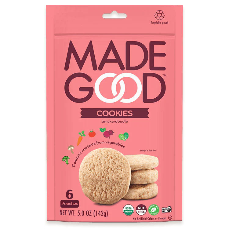 MadeGood Grain-Free Snickerdoodle Cookies (Pack of 6) 5oz