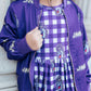 JMU Plaid Duke Dog 3/4 Sleeve Pocket Twirl Dress